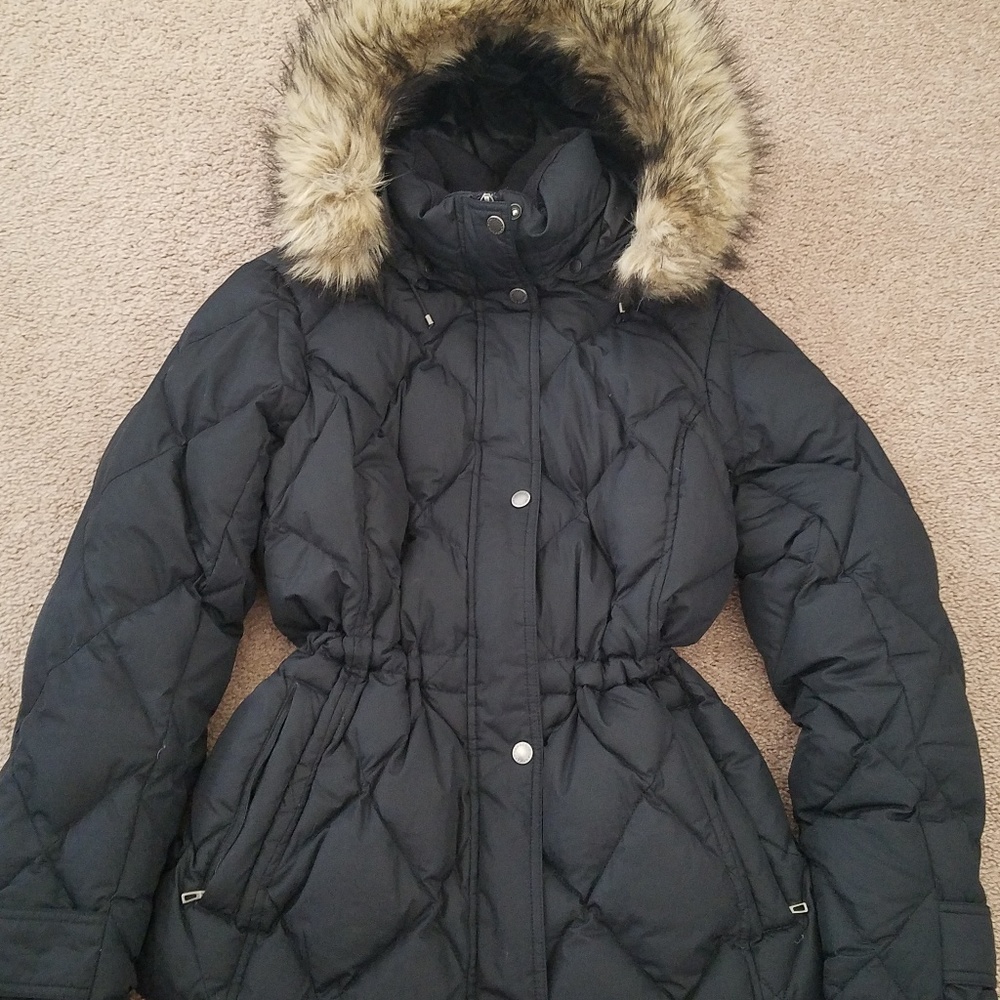 Lands End puffy down women's warm parka coat